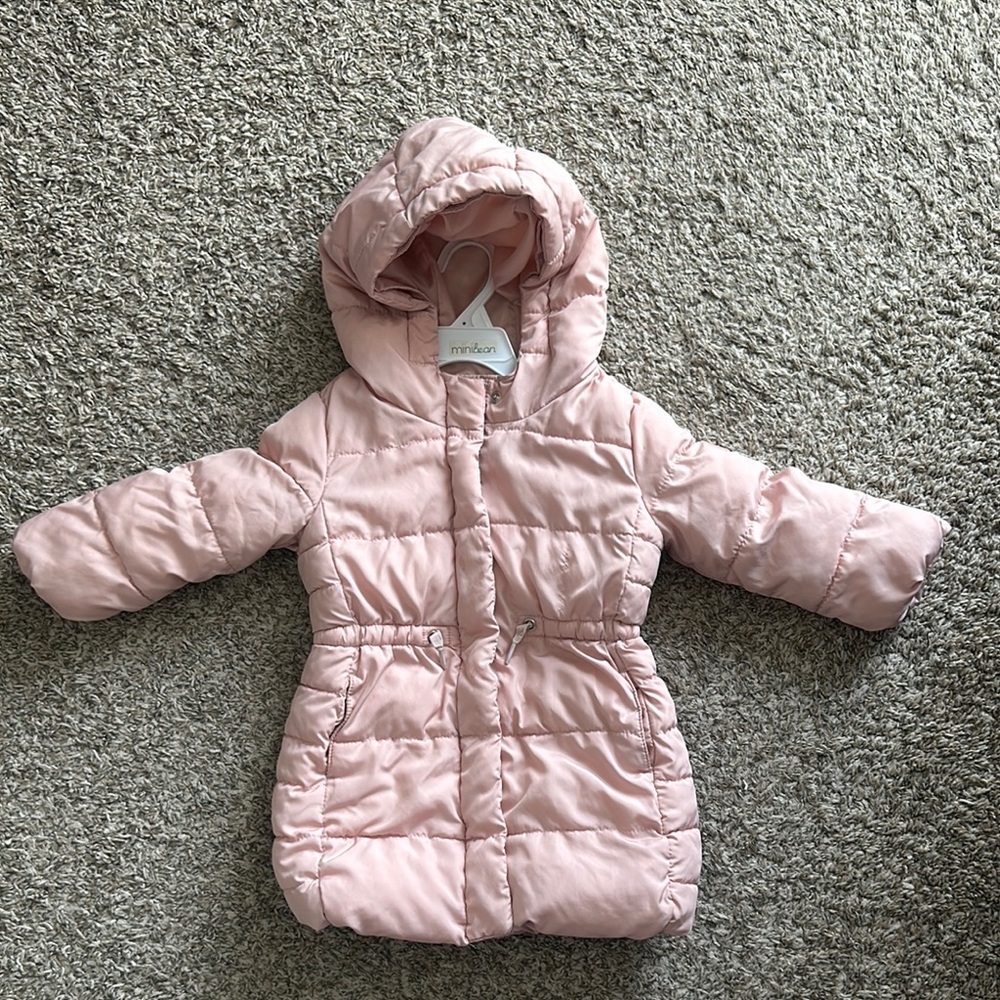 Pink Hooded Puffer Coat baby gap